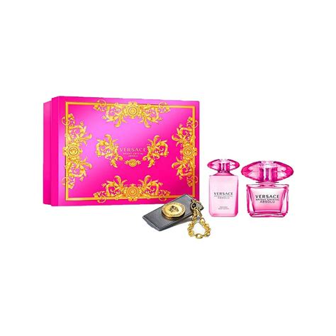 versace bright crystal 3-piece miniature set|Versace Bright Crystal refill.